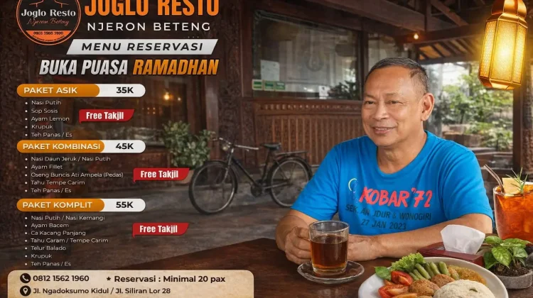 Paket Buka Puasa Tradisional Joglo Resto Njeron Beteng